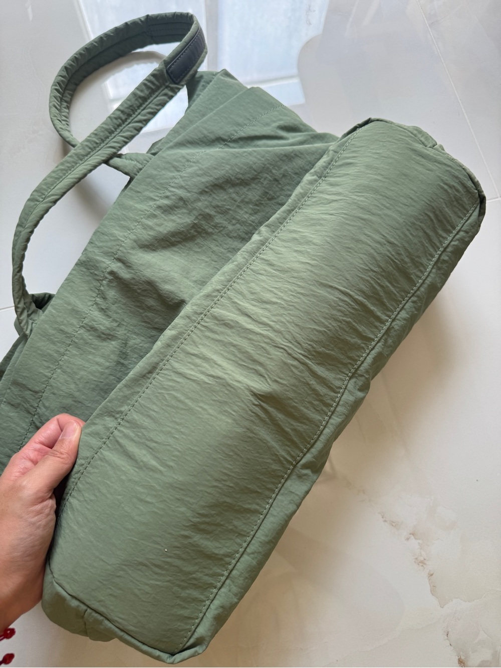 Lululemon Large Tote Bag Gym Yoga Travel Weekender Water Repellent Sage Green - Picture 15 of 15